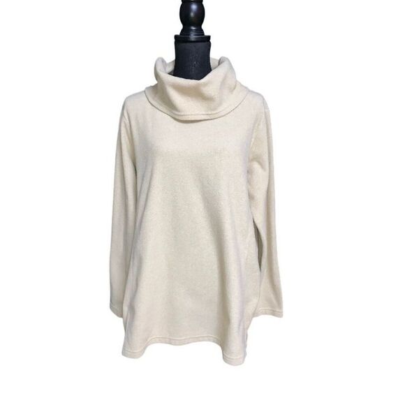 Land’s End Fleece Cowlneck Sweatshirt - Picture 1 of 7